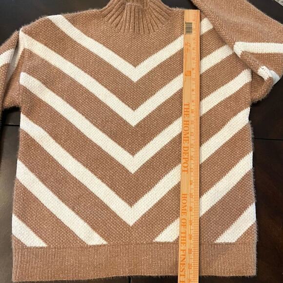 Alison Sheri High Neck Cotton Blend Sweater Medium Tight Knit Eyelash Pullover - Picture 8 of 9